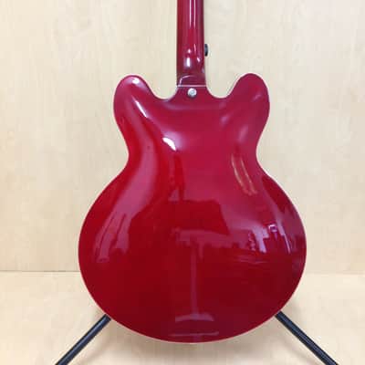Haze SEG-272 Semi-Hollow body electric guitar,CherryRed+Free Bag,Strap,Strings image 5