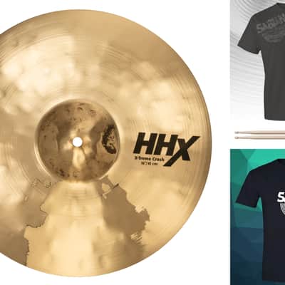 Sabian HHX 16" X-Treme Crash Cymbal Brilliant Finish +Shirt & Sticks Bundle & Save Authorized Dealer image 1