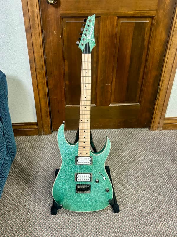 希少！海外限定モデル Ibanez RG421MSP グリーンスパークル 希少！海外
