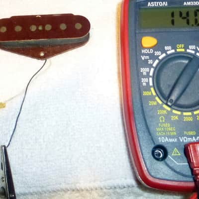 Vintage Mighty Mite 1970s Phenolic Pickup Similar to Eddie Van Halen's Frankenstein Pickup 14.0 K ohms Powerful Tele Hand Made image 6