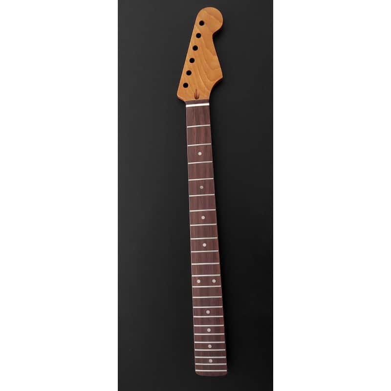 22 frets Satin Nitro varnished Roasted Mapple Strat Neck with rosewood fretboard image 1