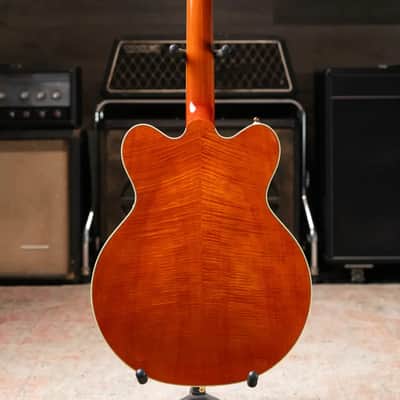 Gretsch Electromatic LTD Flame Okoume Broadkaster Double-Cut with Bigsby Electric Guitar - Roundup Orange image 7