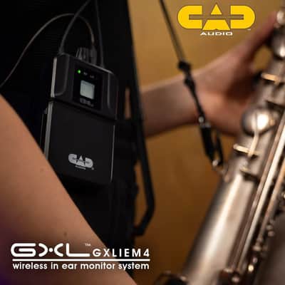 CAD Audio GXLIEM4 Frequency Agile Wireless In Ear Monitor System -Four discrete mixes - includes 4 MEB1 Earbuds, 4 Bodypack Receivers, Rack Mount Ears and Antenna Relocation Kit ,Black image 8