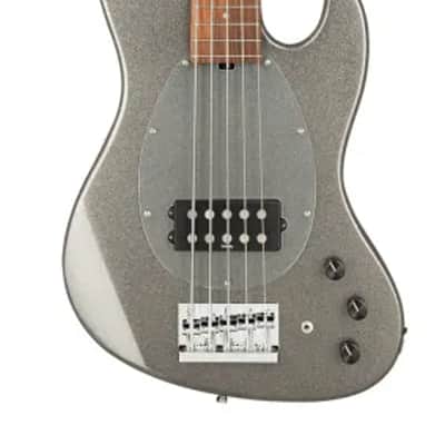 Sadowsky MetroExpress 21-Fret Vintage M Bass, Morado Fingerboard, 5-String - Solid Silver Metallic High Polish image 2