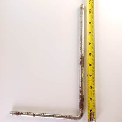 Slingerland 3/8x7x11"Cymbal L-Arm Rod Chrome Vintage 50s Bass Drum Mount Holder image 1