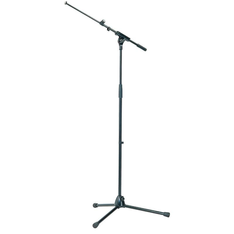 K&M 21075 Tripod Mic Stand with Adjustable Boom image 1