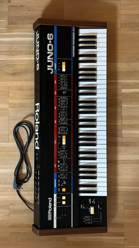Roland Juno-6 61-Key Polyphonic Synthesizer 1982 - 1984 - Black image 1