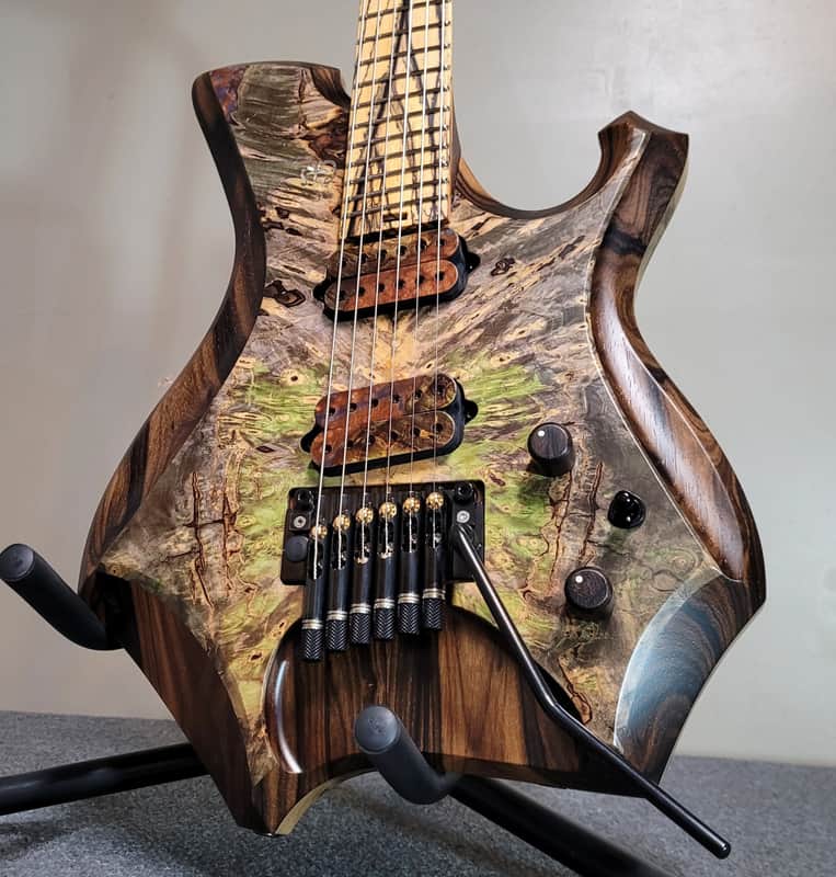 Barlow Guitars Osprey Hybrid Headless 2021 Hybrid Burl/Zirocote/Pale Moon Ebony image 1