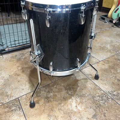 Gretsch USA Custom 14 x 14 floor Tom in Black Glass - Black Glass image 2