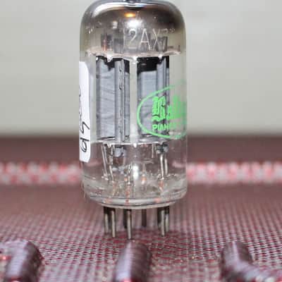 SYLVANIA 12AX7 ECC83 1ST VERSION LONG PLATE D GETTER COPR GRID POST TIGHT BALANCE TEST NOS++ VINTAGE 1959 image 2