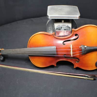 A Beautiful Antique U.S.A. Made Antonius Stradivarius Full Size 4/4 Violin, Bow & Case Ready to Play # 13 V image 2