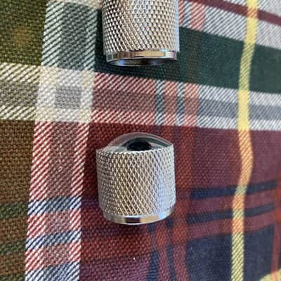 Two Large Chrome Import Precision P-Bass or Telecaster Dome Knobs, Push/Press-On image 3