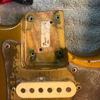 1981 Fender Gold on Gold Dan Smith Strat - Ultimate Road Worn Greenie MOJO Master - Pro Set Up w Perfect Frets/Action/Intonation! image 21