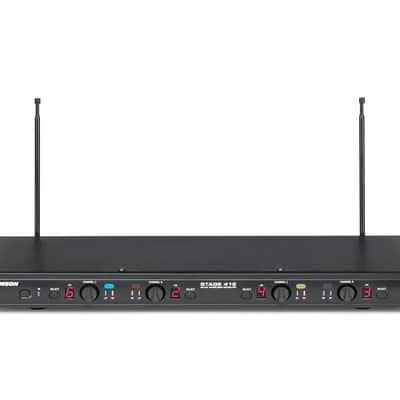 Mint Samson Stage 412 4 Channel Wireless Microphone System - Black image 1