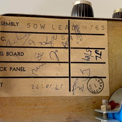 Marshall JMP Model 1987 50-Watt Head (1972) — Ex-Yngwie Malmsteen / Dave Sabo — Harry Kolbe Mod — Fully Documented Provenance image 15