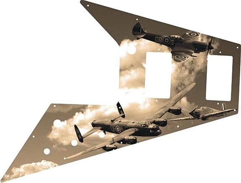 Pickguard Scratchplate Graphical Gibson Flying V Guitar Battle of Britain image 1