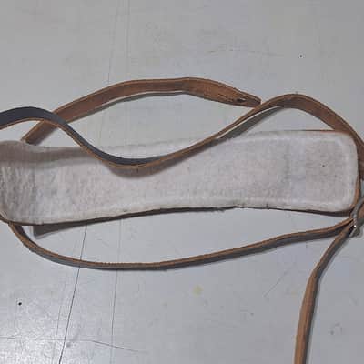 Original 1954-55 Fender Stratocaster Telecaster Black Leather Strap image 2