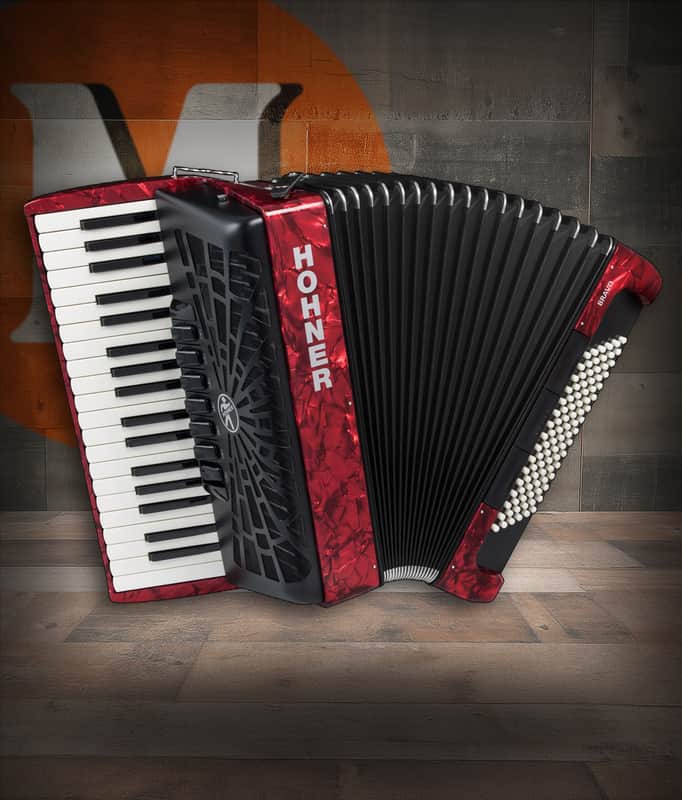 Hohner Bravo III 96 Accordion - Pearl Red (BR96RED) image 1