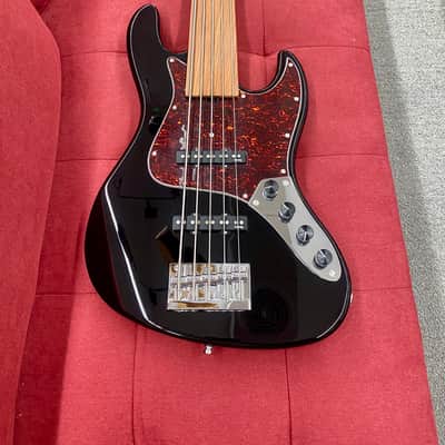 Sadowsky MetroExpress Vintage JJ Bass Fretless, 5-string - Black High Polish image 5