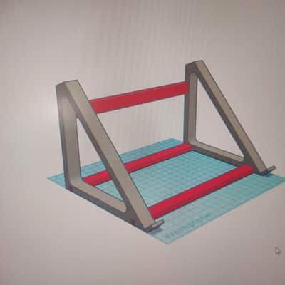 Large 45° Desktop Studio Stand for Tabletop Synth Drum Machine Mixer w/ Triple Strut Braces image 4