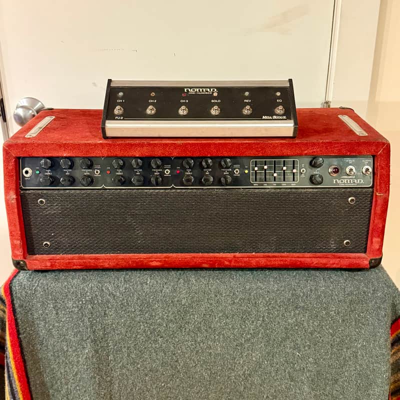 Mesa Boogie Nomad One-Hundred 3-Channel 100w Guitar Amp Head - Factory Red Suede Tolex image 1