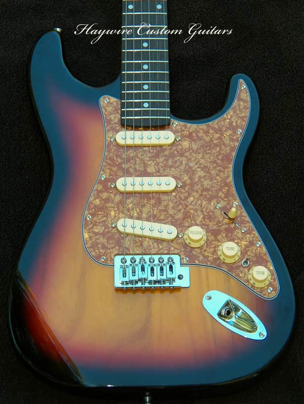 XX-Wide 2" Maple/Ebony Neck (51mm Nut Width) X-Light Weight 6 lb. Sunburst Ash Strat + Working Bridge Tone+ 7 Sound Switching +Treble Bleed+ SRV Pickups +Grover 406C Locking Tuners+ Leveled, Crowned & Polished Frets+ Full Low Action Setup! image 1
