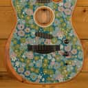 Fender American Acoustasonic Telecaster | Ebony - Blue Flower
