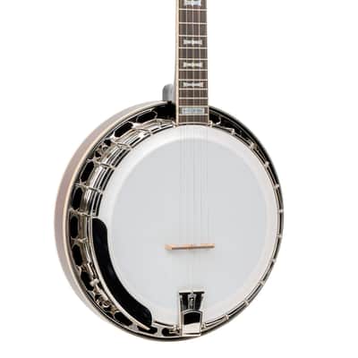 Gold Tone OB-2AT/L Mastertone Mahogany Neck Archtop Bowtie Banjo with Hard Case for Left Handed Players image 1