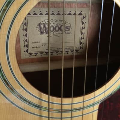Woods W92 Acoustic Guitar Natural image 5