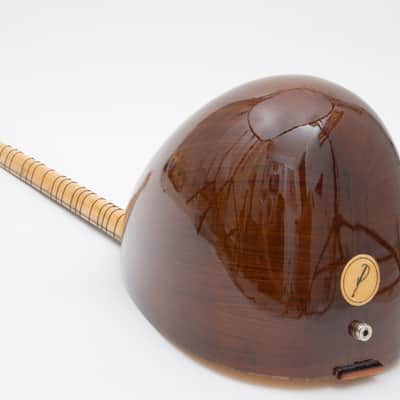 Short Saz Turkish Baglama with built-in Equalize, Walnut wood & Guitar pegs image 8
