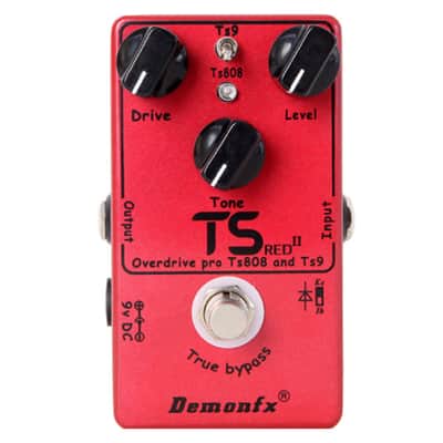 DemonFx Ts Red II Overdrive Pro Pedal,TS808/TS9 Mode, FREE PICK + HOLDER+ FREE SHIP USA image 2