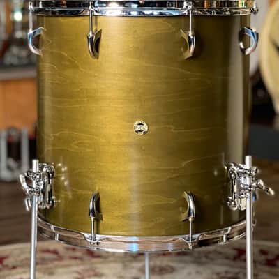 INDe Drum Labs Maple Rock Drum Set - Satin Olive image 5