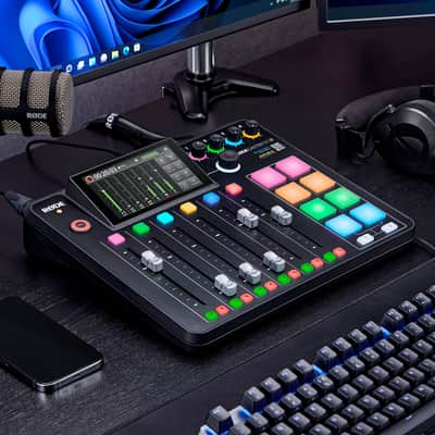 Rode RODECaster Pro II Podcast Production Console with 2x StreamEye PDM-3 Podcast Equipment Bundles and 2x Adjustable Microphone Boom Arms image 6