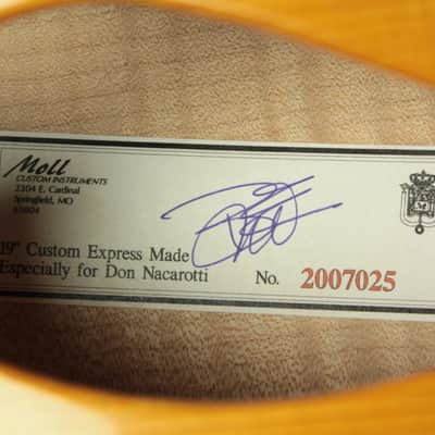 W.E. Moll  19" Custom Express  2007  Natural Flame Maple Back and Sides image 12