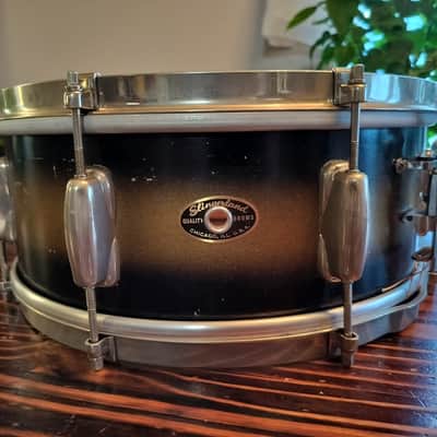 Slingerland No. 152 Student Model Radio King 5.5x14" 8-Lug Snare Drum with 3 pt Strainer mid 50's - Blue/Silver Duco Lacquer image 1