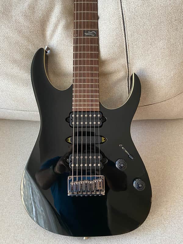 Ibanez RG7CSD2-BK J. Custom 2001 - Black image 1