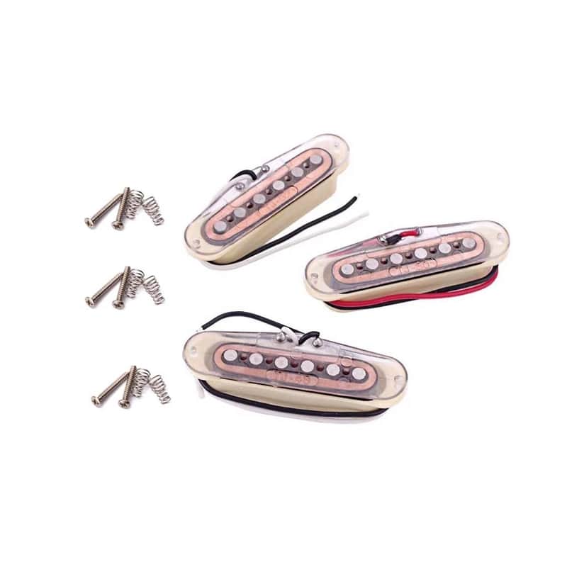 New Alnico 5 Single Coil Pickups SSS Guitar Neck Middle Bridge+Cover for ST Strat image 1