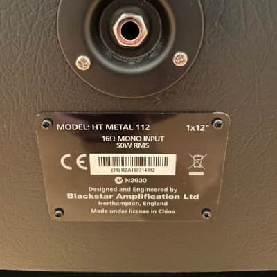 Blackstar HT-Metal-112 50W 1x12 Guitar Cabinet - Black image 7