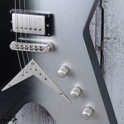 Dean USA ML Custom Metallic Silver to Metallic Black Fade Electric Guitar w Case image 5