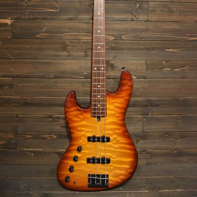 Sadowsky NYC 21 4 string Bass guitar Lefty Quilted Maple Tobacco Burst USA Made lefty image 1