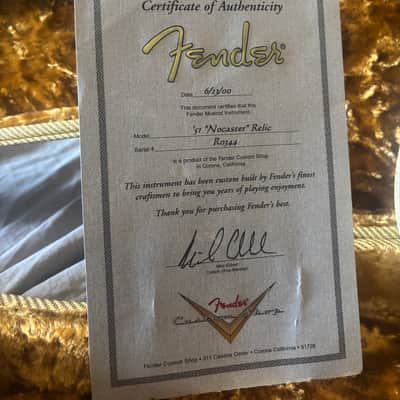 Fender Custom Shop 1951 Nocaster Relic Telecaster Blonde Ash Body Maple Neck COA Case image 12