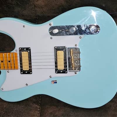 Partscaster Telecaster gold foil style 2023 - Daphne Blue image 9