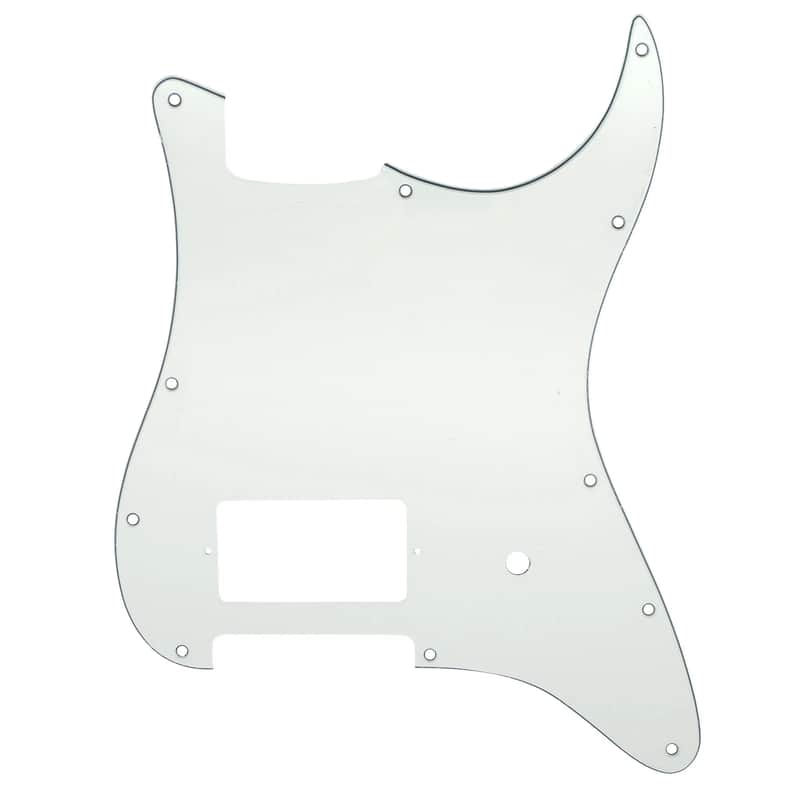 11-Hole Single Covered Humbucker Pickguard for USA/Mexico Fender® Tom DeLonge Strat Style - Aged White 3 image 1