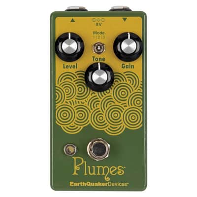 EarthQuaker Devices Plumes Small Signal Shredder - Green & Yellow image 1