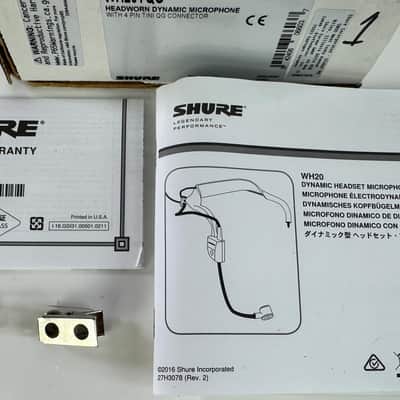 Shure WH20TQG Headworn Dynamic Microphone with 4 Pin Tini QG Connector #1 image 3