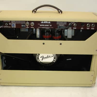 2011 Fender Super Sonic 22 Combo Guitar Amp, Blonde image 10