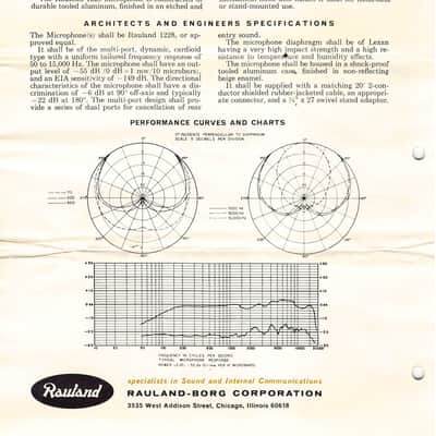 Rauland Model 1228 Microphone RARE Vintage Multi-Port Dynamic Cardioid Mic Excellent Condition image 9