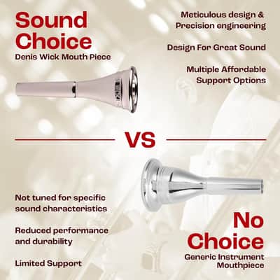 Denis Wick French Horn Narrow Rim Classic Mouthpiece Silver Plated 7N | Cup 17mm | Rim 3.85mm image 5