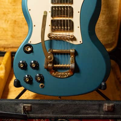 1968 Gibson SG Custom Pelham Blue Factory Bigsby Left-Handed 1 of 2 Ever Made Jimi Hendrix w/OHSC image 2