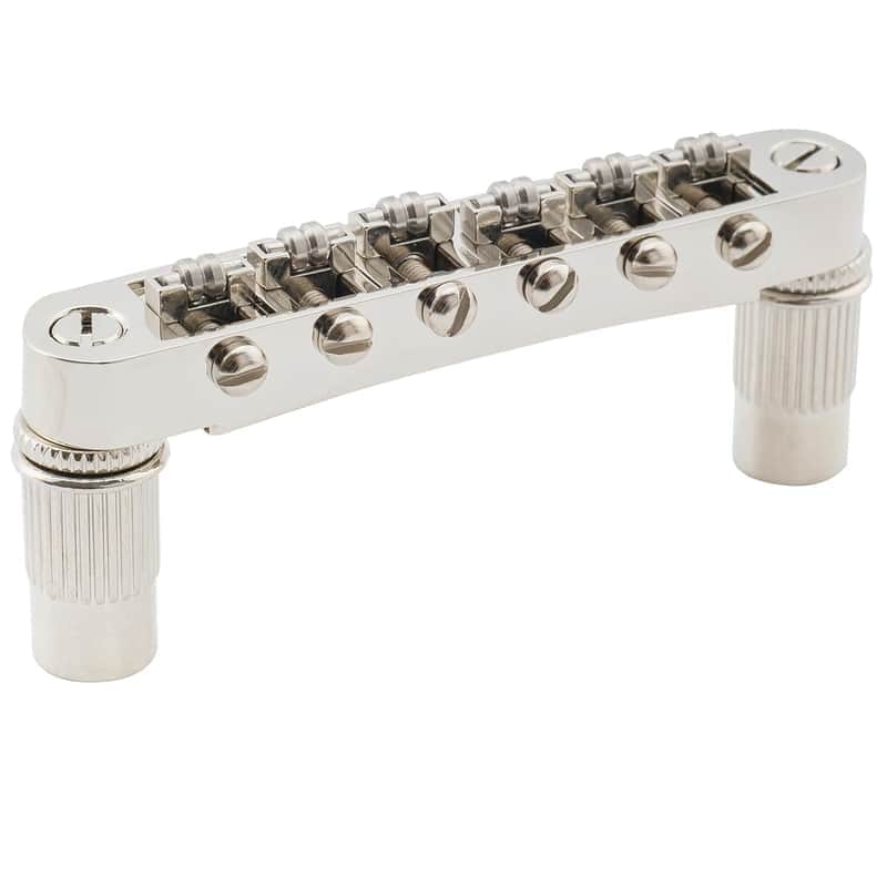 Pro 52Mm Guitar Roller Saddle Bridge Tune-O-Matic Bridge With M8 Post For Les Paul Lp Sg Electric Guitar, Nickel